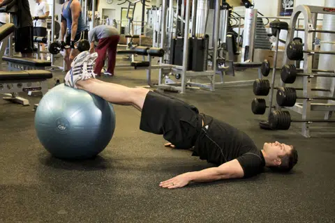 Correct form for Stability Ball Leg Curl