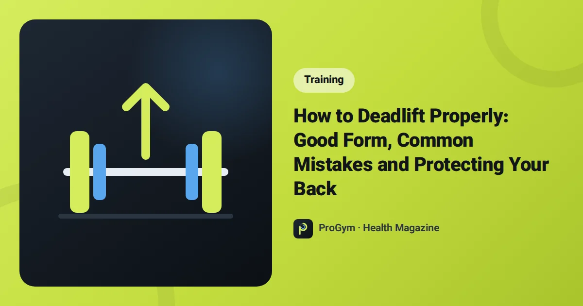 How to Deadlift Properly: Good Form, Common Mistakes and Protecting Your Back